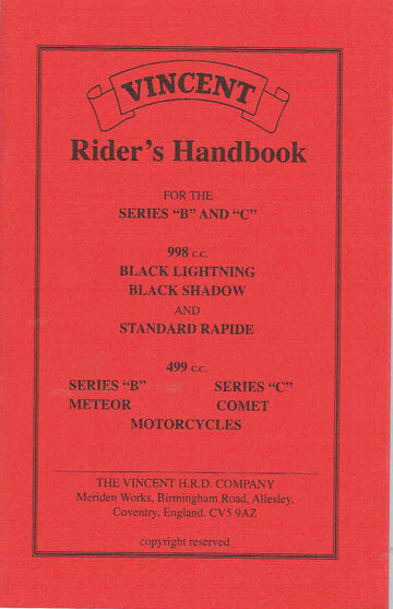 Vincent Rider's Handbook